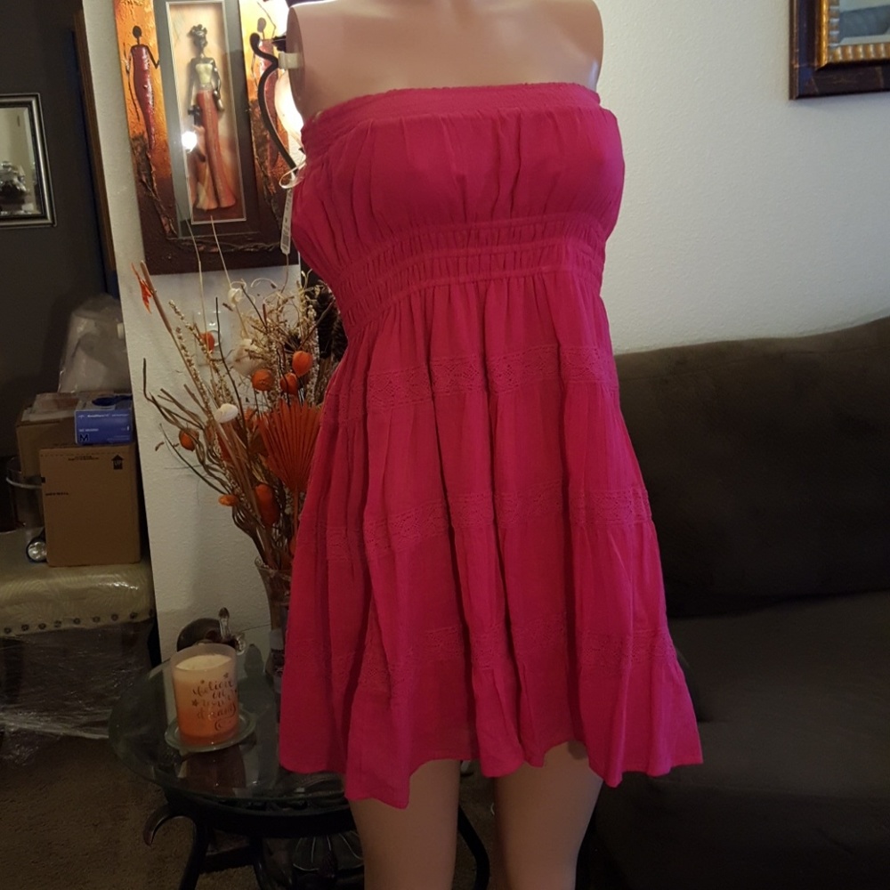 Strapless Flared Sun Dress